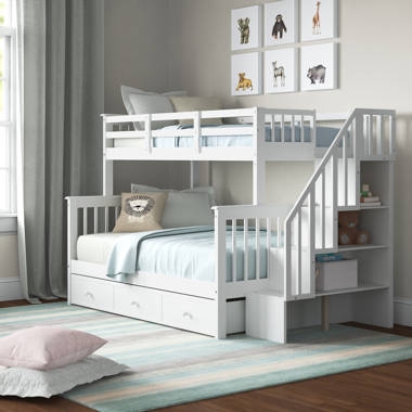 Mimi twin over full clearance bunk bed with drawers